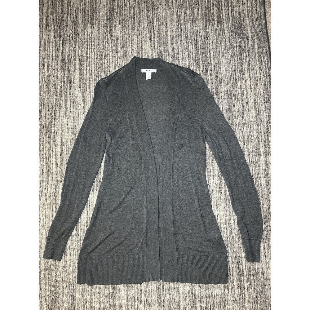 White House Black Market Women's Size M Gray Cardigan Long Sleeve